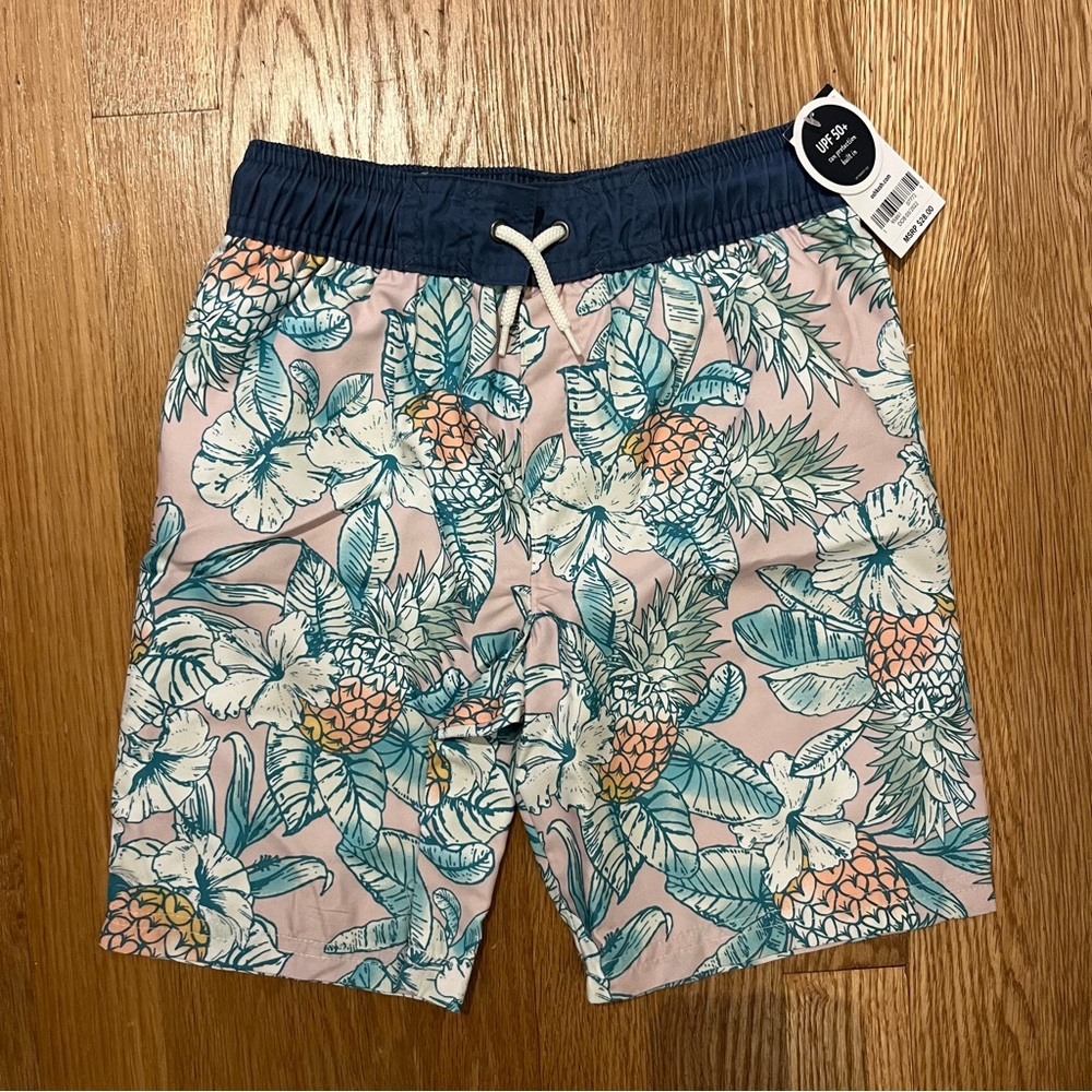 [3 for $15] OSHKOSH B’GOSH Pineapple Tropical Kids Swim Trunks (6 Kids)